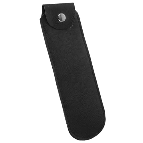 MUELODSIC Portable Genuine Leather Harmonica Pouch for 21 Holes Harmonica Simple and Elegant Design Suitable for Travel and Outdoor Use Easy to Clean Timeless Black Storage Bag