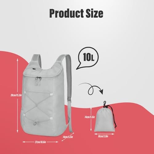Sahunfri 2 Pcs Ultra Lightweight Backpack with Headphone Jack, Foldable Backpack Water Resistant Travel Rucksack, Multi-Functional Backpacks for Men Women — view 6
