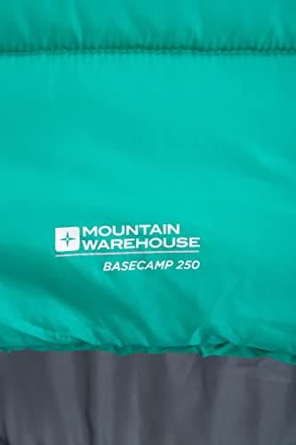 Mountain Warehouse Sleeping Bag - Basecamp 250 - Camping Spring Summer Season Lightweight Compact - For Spring Summer, Camping & Trekking Teal — view 4