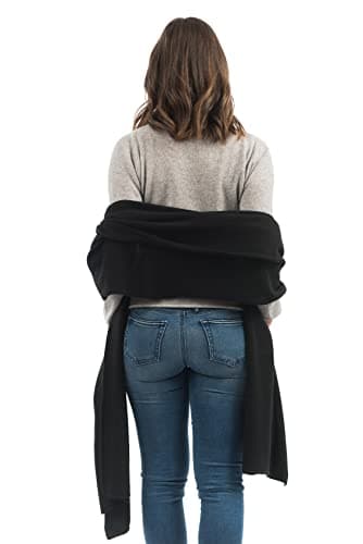 DALLE PIANE CASHMERE - Stole cashmere blend - Made in Italy - Woman, Color: Black, One Size — view 5