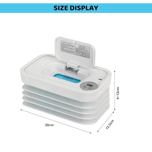 Baby Wipes Warmer - Wet Wipe Warmer for Babies with Night Light, USB Powered Wipes Heat Dispenser Box for Home Car Travel, Upgraded Folding Design for Portable & Adaptive — view 5