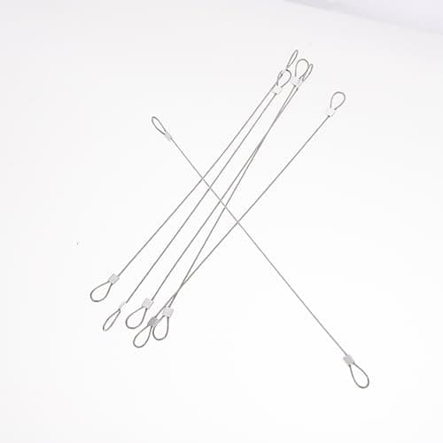 GRIRIW 6pcs 20cm Action Camera Steel Tethers with Colorful Coated Stainless Steel Cable Lanyards for Hanging and Safety Use, Compatible with Gopro and Other Camera Accessories — view 2