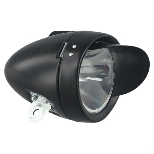 Classical Chrome Bicycle Front Light, Retro LED Headlamp with — view 4