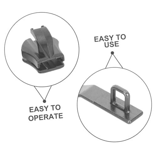 ULDIGI Zipper Repair Kit Metal Zipper Hardware with 2 Sets Zinc Alloy Pull Replacement for Backpack Luggage for Daily Commuting — view 3