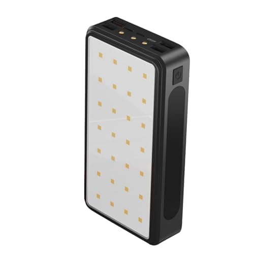 Solar Power Bank 20000mAh Waterproof Battery Pack Built-in LED Flashlight