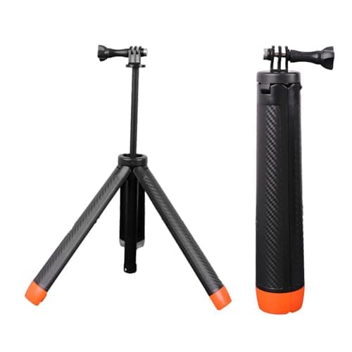 Ejoyous Selfie Stick Travel Tripod, ABS 4 in 1 Extendable Floating Selfie Stick Tripod, 9.25 to 22.44in Adjustable Grip and Stand for Travel Water Sports Action Cameras — view 4