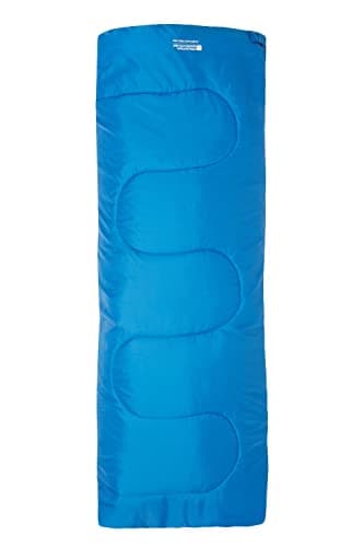 Mountain Warehouse Basecamp 200 Mini Sleeping Bag - 2 Season, 160 * 65cm, Insulated Kids Travel Sleep Essential - For Spring Summer, Camping & Travel Blue