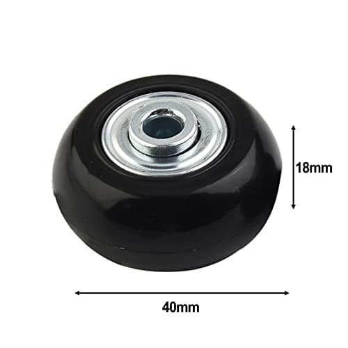 1Pair Luggage Wheels Replacement, Universal Wheel Trolley Case Wheels Suitcase Replacement Wheels for Suitcase Trolley(40MM*18MM) — view 2