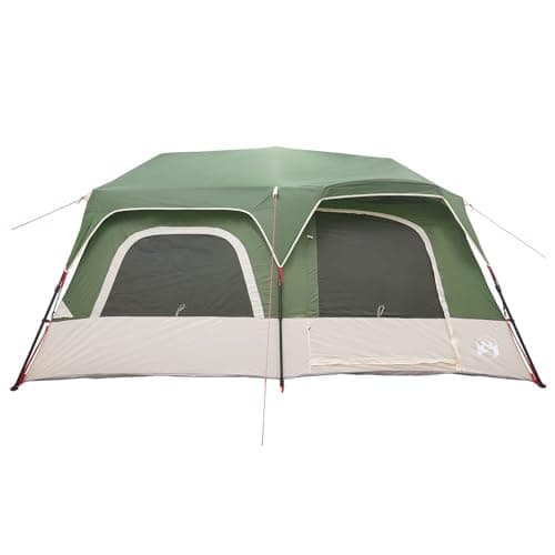 LoogCape Instant Tent Green 10 People 185T Polyester PU Coated 438 x 310 x 200 cm Includes Linen Pegs Carry Bag for Camping Garden Festival — view 4