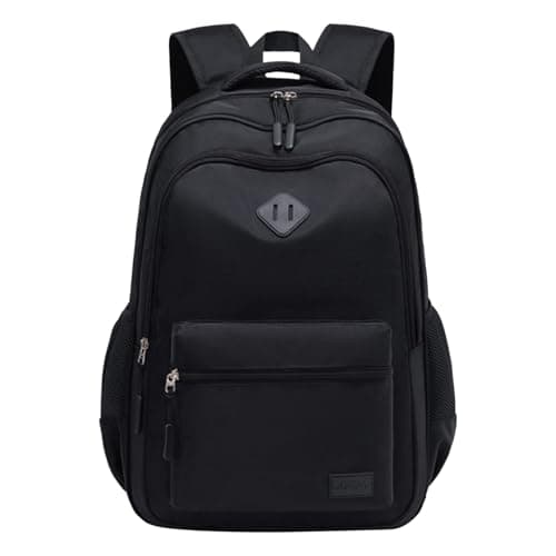 USB Port Black Backpack for School College Travel: Water Resistant,Built-in USB Port | Water Resistant | 8 Compartments | Durable Bookbag | Ideal for Students & Travelers
