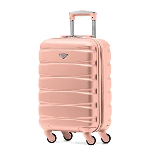 Flight Knight Lightweight 4 Wheel ABS Hard Case Small Suitcase Approved for Over 100 Airlines Including easyJet, British Airways, Ryanair, Jet2, Emirates & Many More - Carry On 55x35x20cm