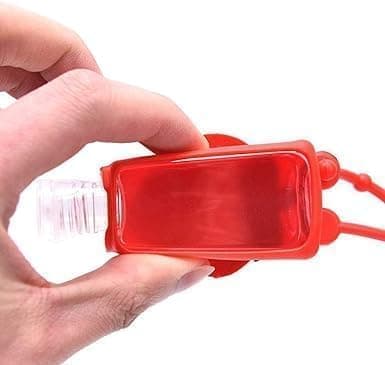 Wyjuan 3 Pcs Strawberry Empty Travel Bottle Hand Sanitizer, Silicone Case Keychain Carrier, Refillable Bottle Cosmetic Container for Cosmetic Containers, Refillable Portable Travel Containers Tools — view 3