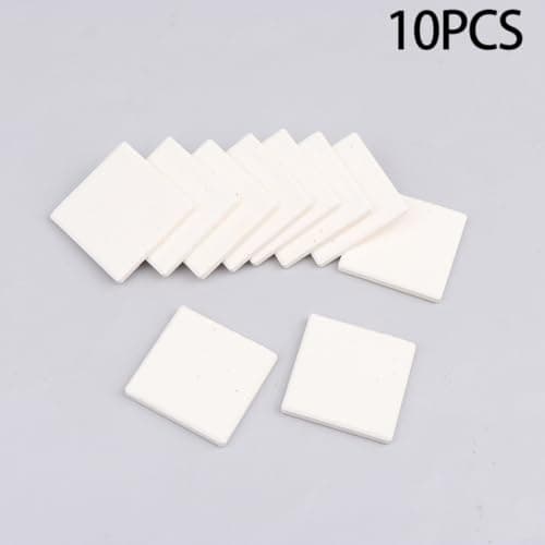 Hoppipola Pack of 10 Coral Frag Base Tray for SPS Saltwater Aquarium, Ceramic Holder for Coral Setting, White Rearing Station for Reef Aquariums — view 4