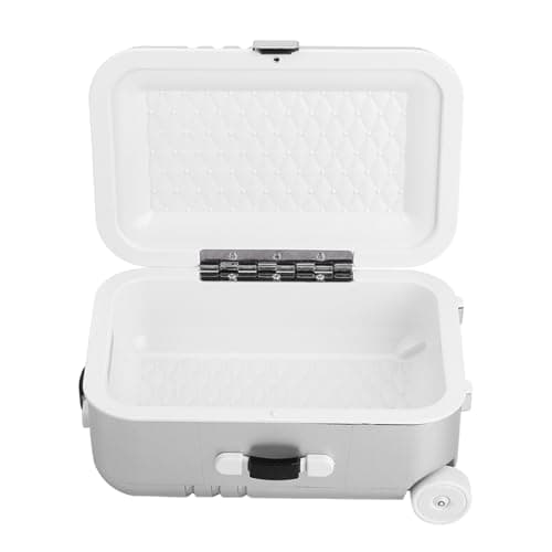 FILFEEL Baby Suitcase Toy, Childs Suitcase, Mini Luggage Box, Cute Plastic Rolling Suitcase Silver — view 2