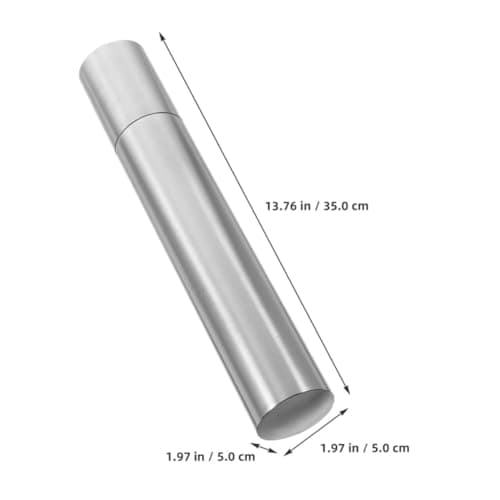 DIYEAH Vintage Certificate Tube Stainless Steel Document Holder for Travel — view 2
