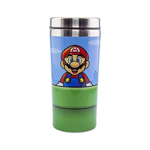 Super Mario Warp Pipe Travel Mug - Officially Licensed Nintendo Stainless Steel Flask, Keeps Drinks Hot & Cold, Great for Commuting, Retro Gamer Gift, 450ml (15 fl oz) - Paladone — view 6