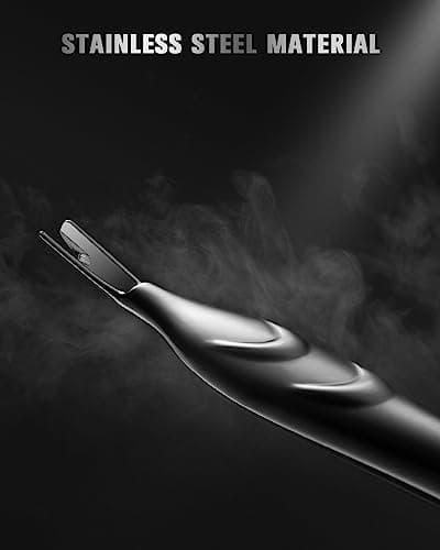FERYES Cuticle Pusher with Fork, 2-in-1 Cuticle Trimmer Nail Care Tool, Stainless Steel Cuticle Remover Tool for Manicures and Pedicures - Silver — view 3