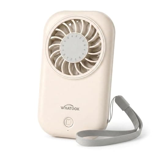 WHATOOK Mini Handheld Turbo Fan: 0.59in Ultra-Slim & 0.12lbs Light Pocket Fan, 11000 RPM Power, USB-C Rechargeable Portable Small Personal Hand Fan for Travel Essentials, Outdoor, Gift, White