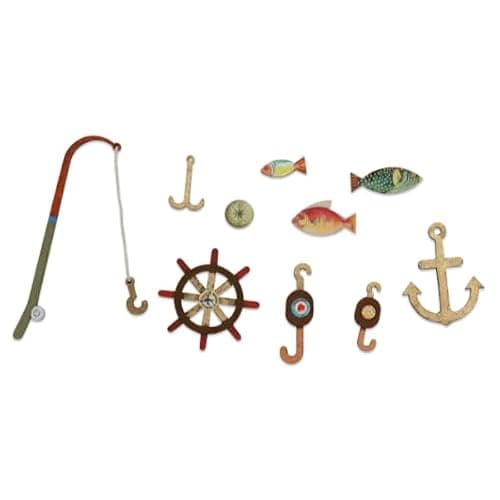 Mouse Mansion To Go – Sailor's Cabin DIY Dollhouse in a Suitcase & Grandpa Sailor 12 CM Plush Mouse | Wooden Furniture, Handmade hammock and metal mini bucket and binoculars | Craft Kit — view 5