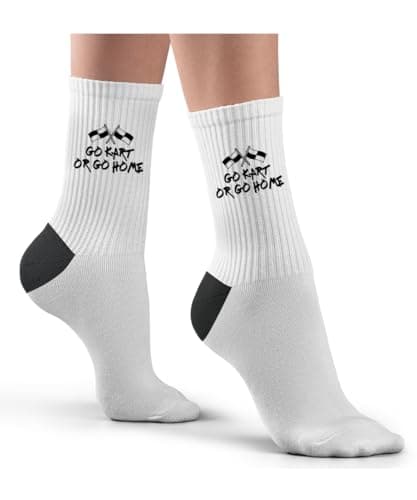 Hippowarehouse Go Kart Or Go Home Socks Printed Childrens 26.5cm breathable Novelty Sock Gift