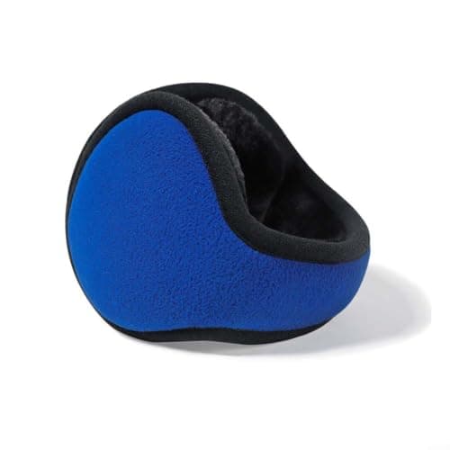 Risveglio -for Soft Foldable Earmuffs Women, Plush Faux Ear Warmers with Behind-Head Style, Cozy Winter Accessories Travel, for Compact Storage, Black and Light Gray(Black) — view 6