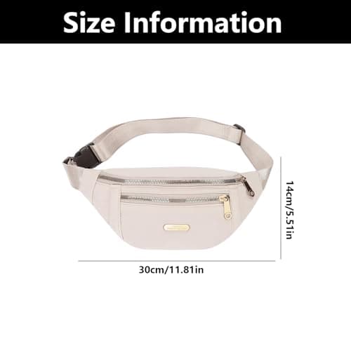 Bum Bags, Fanny Pack Fashionable, Fanny Pack Men Women Fashion, with Adjustable Strap, for Women Men Sports Running Hiking Jogging(White) — view 2