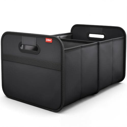 achilles Car Folding Box Xl, Foldable Trunk Bag, Shopping Organizer, Basket, Storage Bags, Box (Black, 50cm x 32cm x 27cm)