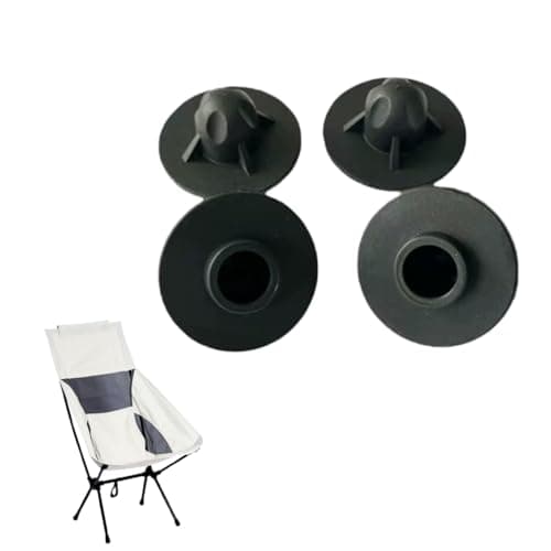 Luoyuanjia 4 Pack Camping Chair Feet Replacement Cap Covers Anti-Sinking Tips for Ultralight High Back Folding Camping Chairs 13mm / 0.51"