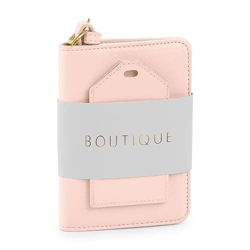 Daytripper Personalised Passport Holder & Luggage Tag, Custom Initials, Leather Luggage Set, Travel Essentials, Honeymoon, Newly Weds, Passport Cover, Travel Wallet (Oyster) — view 6