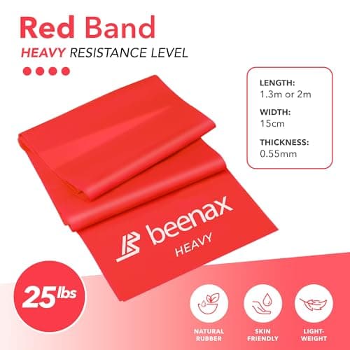 Beenax Resistance Band For Men & Women - Exercise Band to Build Muscle, Flexibility, Strength for Pilates, Yoga, Rehab, Stretching, Fitness, Gym, Physio, Strength Training and Workout — view 6
