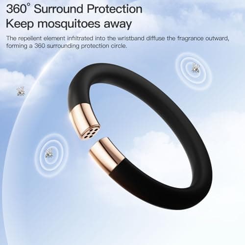 Tuocal Mosquito Repellent Bracelet, Refillable Insect Repellent Bracelet with 10 Essential Oil Refills, DEET-Free Mosquito Repellent Band for Kids and Adults — view 3