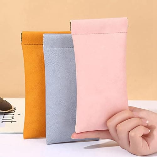 Dedjgoo Glasses Case 4 Pack Soft PU Eyewear Storage for Women Men and Teens — view 5