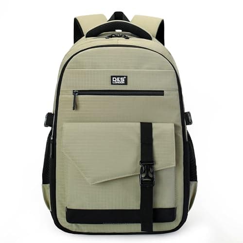 D&S London® Holborn Modern Backpack – Sage Green | Waterproof Laptop Backpack | Premium Work bag, Travel bag & School Bag Rucksack | Spacious, Durable, Cabin-Approved Bag for Men & Women 50L