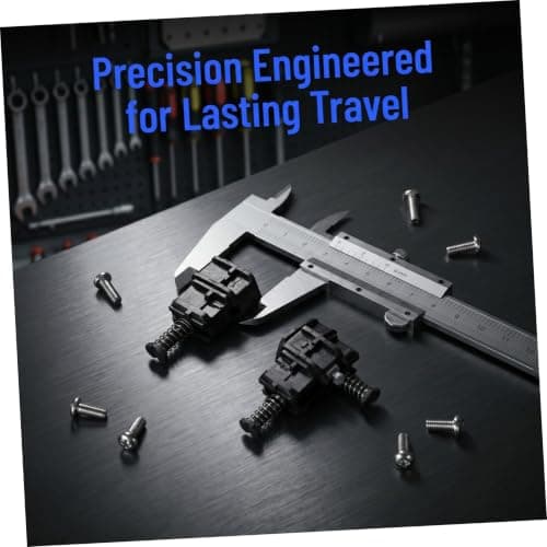 NUOBESTY 2pcs Luggage Handle Locking Clip Parts, PVC Metal Snap Connectors — view 3