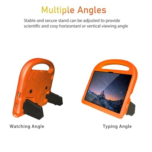 Jenyoog Case for Samsung Galaxy Tablet A8 Case 10.5 inch 2022 SM-X200/X205/X207,Kids Handle Stand Rugged Case EVA Foam Carrying Case Heavy Duty Protective Cover,Orange — view 4
