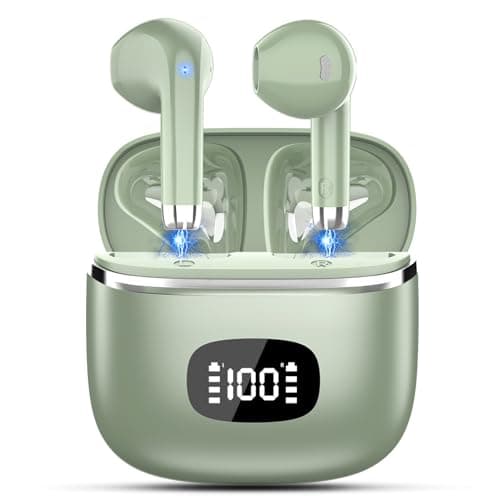 Wireless Earbuds, Bluetooth 5.3 Headphones with 4 ENC Noise Cancelling Mics