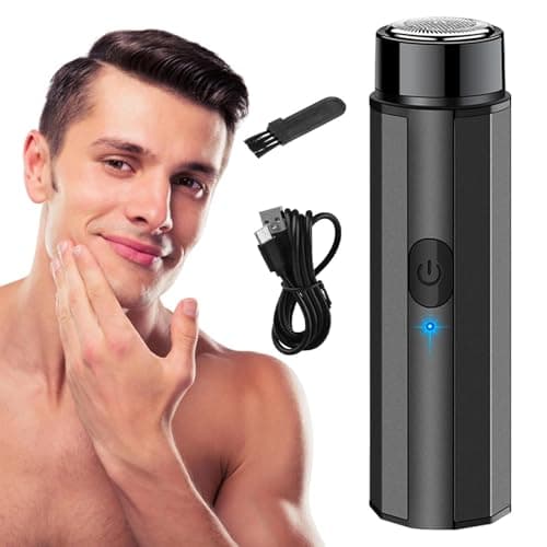 Electric Shaver for Men | Miini Portable Electric Shaver | USB Rechargeable Travel | Portable Rechargeable, Razor for Men's Short Hard Beard Shaving Trimming Grooming — view 5