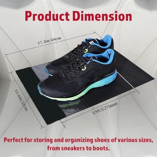 Travel Shoe Bags Set of 10 – Waterproof Drawstring Shoe Bags for Men & Women – Durable & Lightweight Shoe Storage Organiser for Travel, Black, Large 33x44cm — view 5