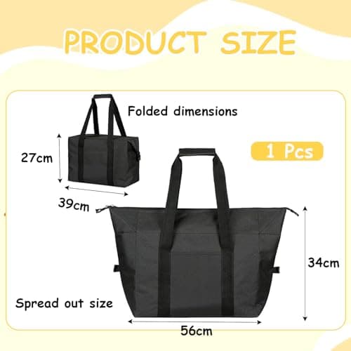 20L Foldable Cooler Bags with Zipper, Insulated Leakproof Portable — view 2