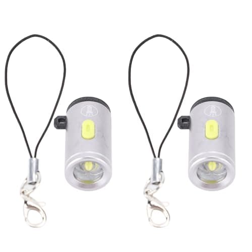ASHATA 2Pcs USB C LED Flashlight for Outdoor Camping (Silver) — view 6