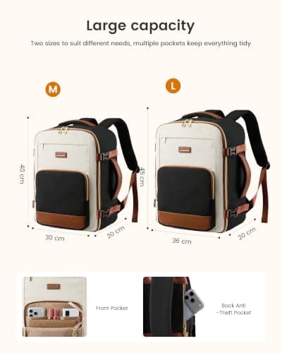 LOVEVOOK Ryanair Cabin Bag 40x30x20, Underseat Carry On Backpack — view 5