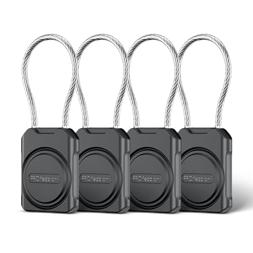 PROfezzion 4-Pack Secure Air Tag Holder with Metal Wire Cable for Luggage