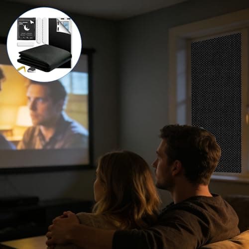 Portable Blackout Blind, Temporary Blackout Curtains with 20 Velcros and 3M Measuring Tape Etc, Fits Any Size Shape Windows for Bedroom Travel & Skylight (100 x 145cm) — view 6