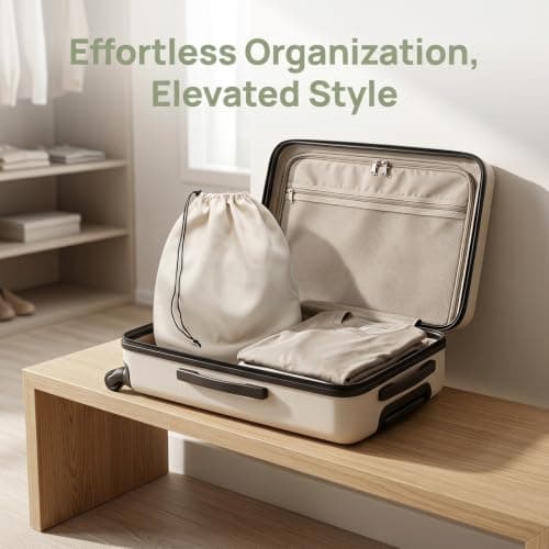 Rovelin Cotton Drawstring Bags - Reusable Dust Proof Shoe Bags — view 5