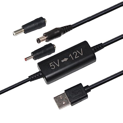 Step Up Converter,KUNCAN 5V to 12V 1A USB Step Up Voltage Transformer DC Power Cable with Barrel Jack Booster Module(5V-12V) for Camera, Desk lamp, Speakers, Blue Tooth Headset