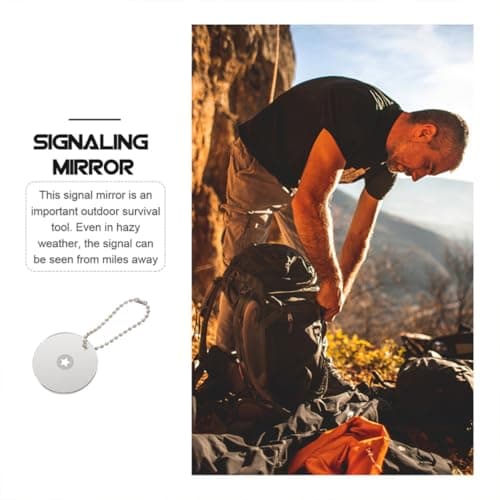 2pcs Portable Signal Mirror Acrylic for Hiking and Outdoor Camping Use — view 6