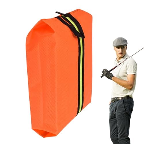 Shoe Bag, Smell Proof Pouch, Portable Shoe Organizer Water Resistant Travel Storage, Large Capacity Carrier Case for Women Footwear Heels Trainers Sandals, Closet, Luggage, Gym, Hotel, Orange, Se — view 6