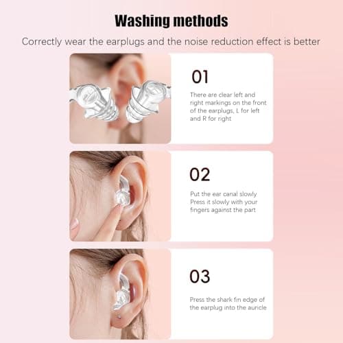 Noise Cancelling Ear Plugs - Sleeping Earplugs Noise Cancelling | Reusable Soft Silicone Swimming Ear Buds, Hearing Protection Plugs for Boys, Kids, Girls, Chidren — view 5