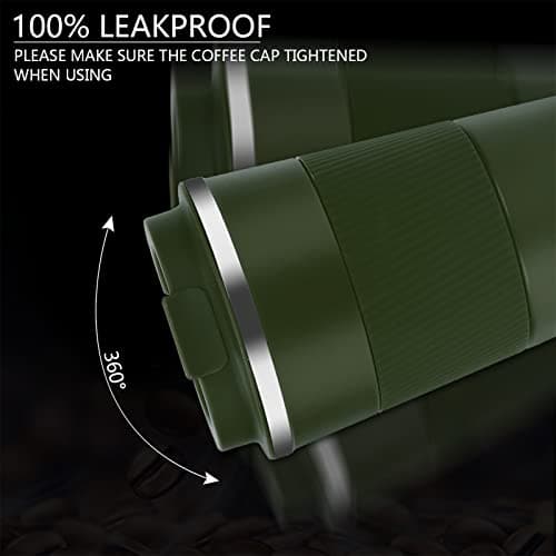 Tlater Thermal Mug, 380 ml Thermal Coffee Mug with Leak-Proof Lids – Thermal Travel Mug – Stainless Steel Double Walled Vacuum Coffee Cups for Hot and Cold Drinks, Coffee and Tea — view 5