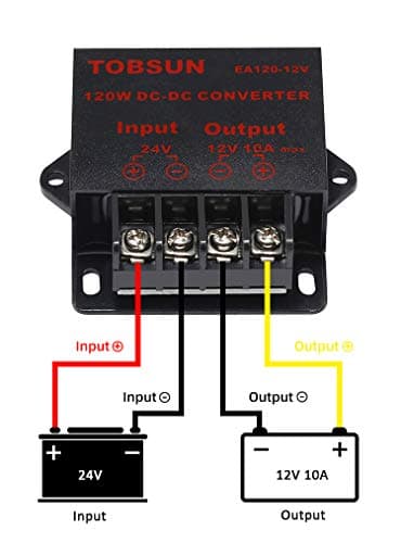 DC 24V to 12V 10A Step Down Converter, 120W Power Buck Voltage Regulator - Compact Transformer Module for Car, Truck, RV Electronics — view 5